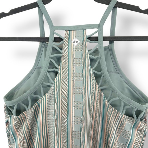 Prana Womens XS Ardor Dress Agave Samba Halter Neck Mini Dress Spaghetti Strap - Picture 7 of 11